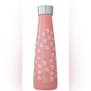 S'well Pink Cat Patterned Bottle